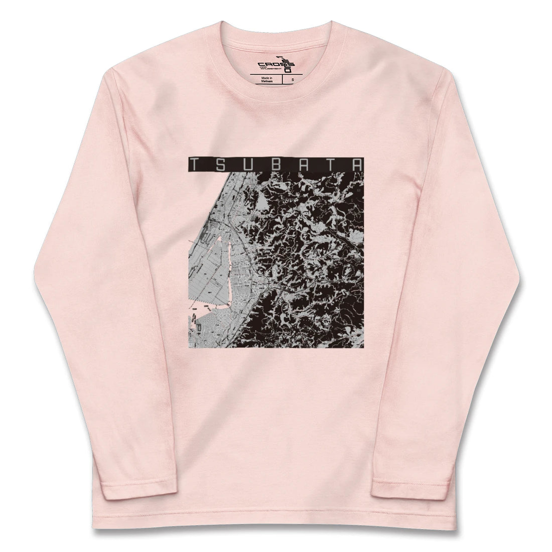 【津幡(石川県)】地図柄ロングスリーブTシャツ