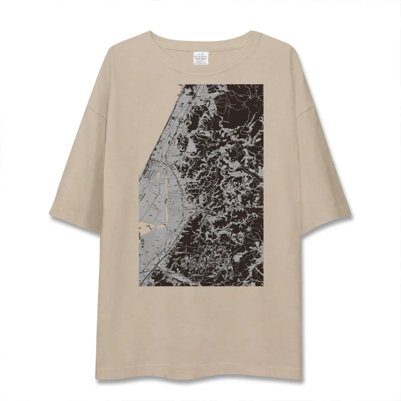 【津幡（石川県）】地図柄ビッグシルエットTシャツ