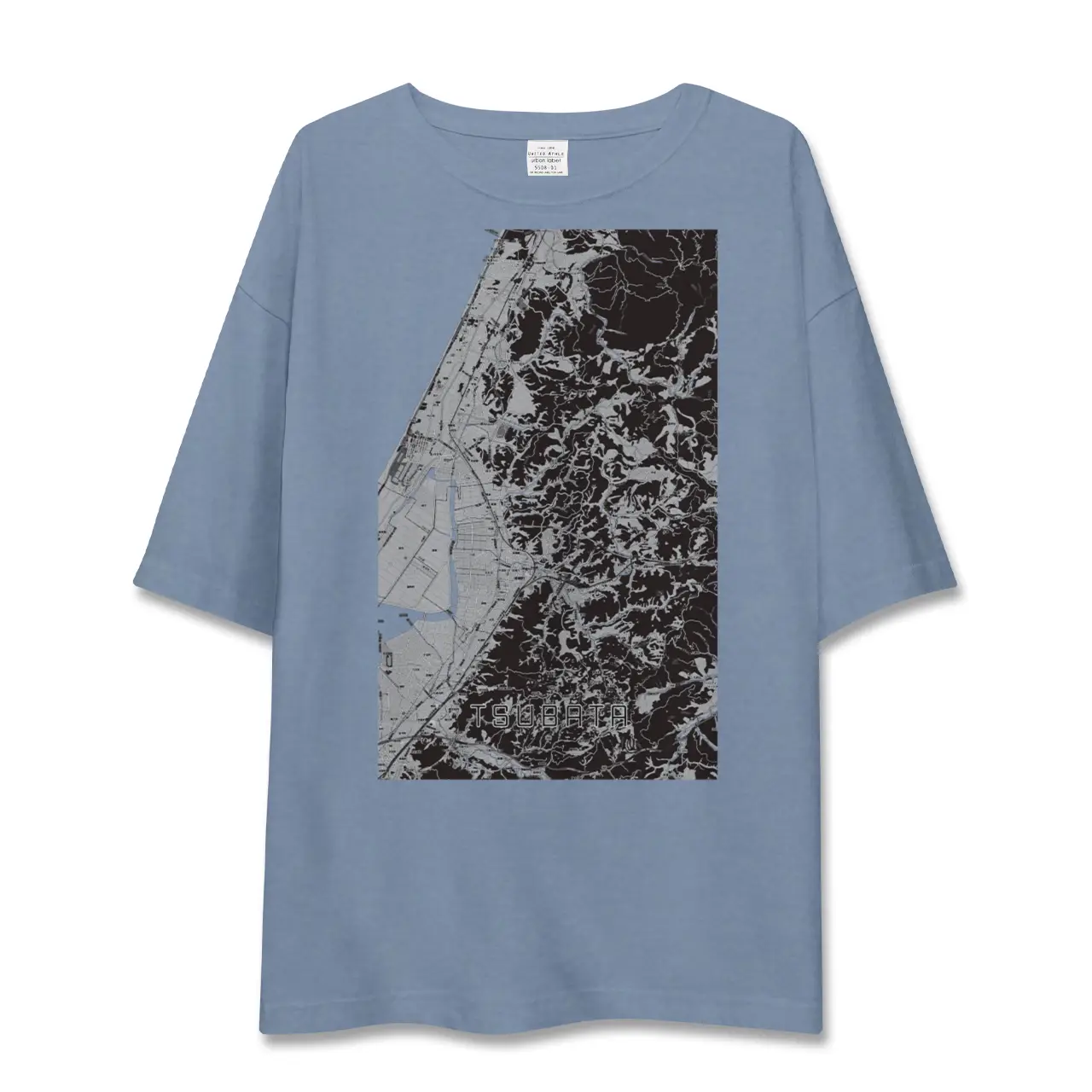 【津幡（石川県）】地図柄ビッグシルエットTシャツ