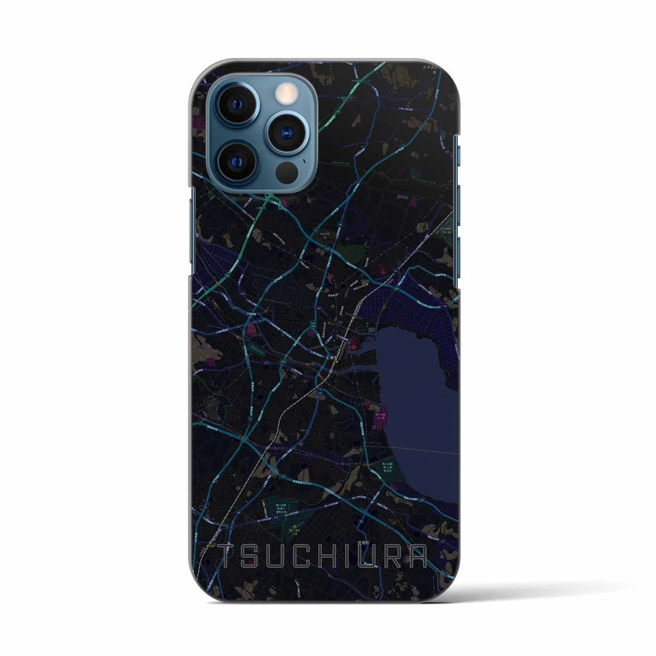 【土浦（茨城県）】地図柄iPhoneケース（バックカバータイプ）