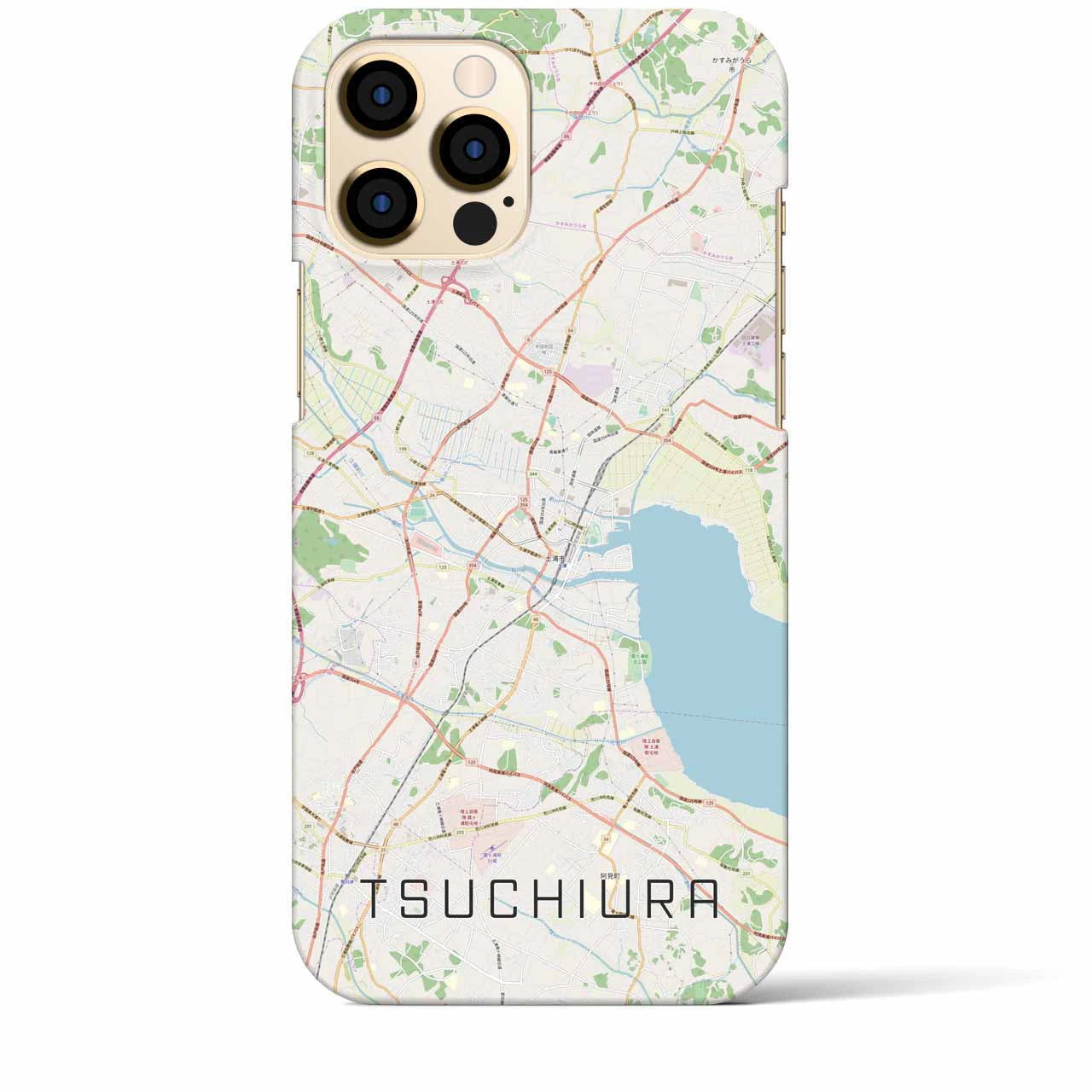【土浦（茨城県）】地図柄iPhoneケース（バックカバータイプ）