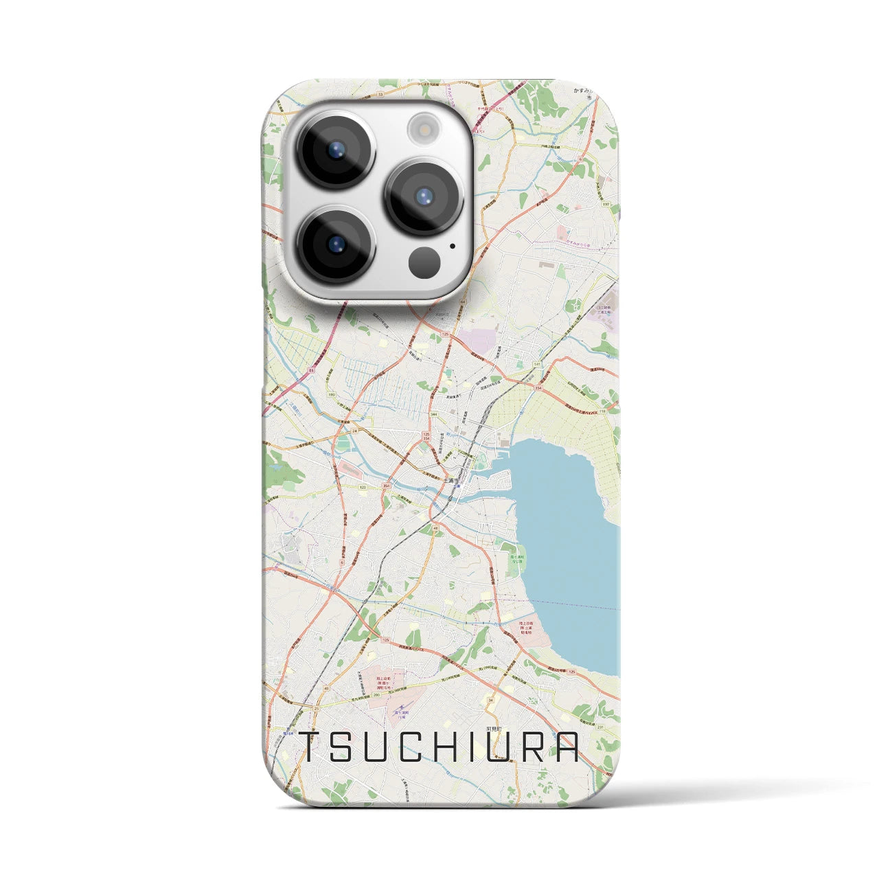 【土浦（茨城県）】地図柄iPhoneケース（バックカバータイプ）