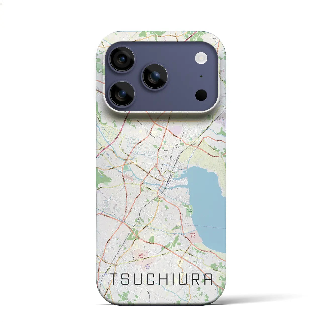 【土浦（茨城県）】地図柄iPhoneケース（バックカバータイプ）