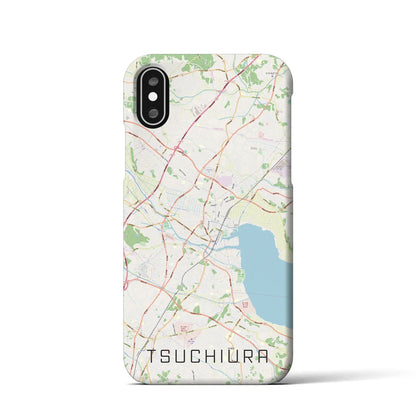【土浦（茨城県）】地図柄iPhoneケース（バックカバータイプ）