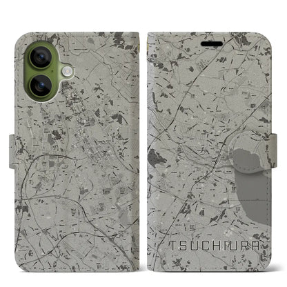 【土浦（茨城県）】地図柄iPhoneケース（手帳タイプ）