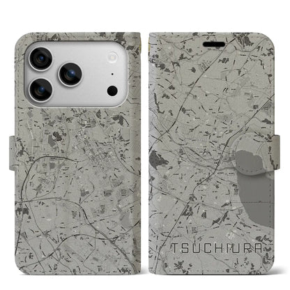 【土浦（茨城県）】地図柄iPhoneケース（手帳タイプ）