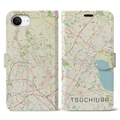 【土浦（茨城県）】地図柄iPhoneケース（手帳タイプ）