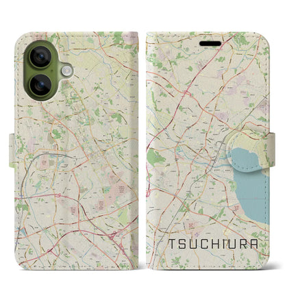 【土浦（茨城県）】地図柄iPhoneケース（手帳タイプ）