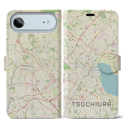 【土浦（茨城県）】地図柄iPhoneケース（手帳タイプ）