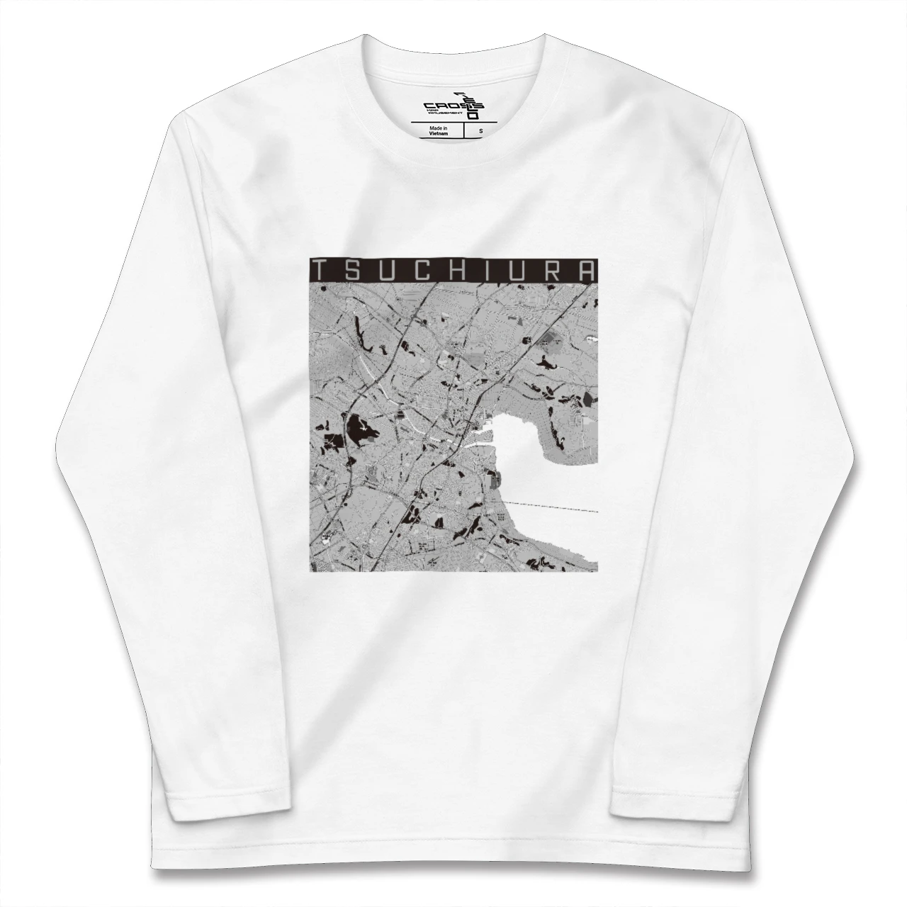 【土浦（茨城県）】地図柄ロングスリーブTシャツ