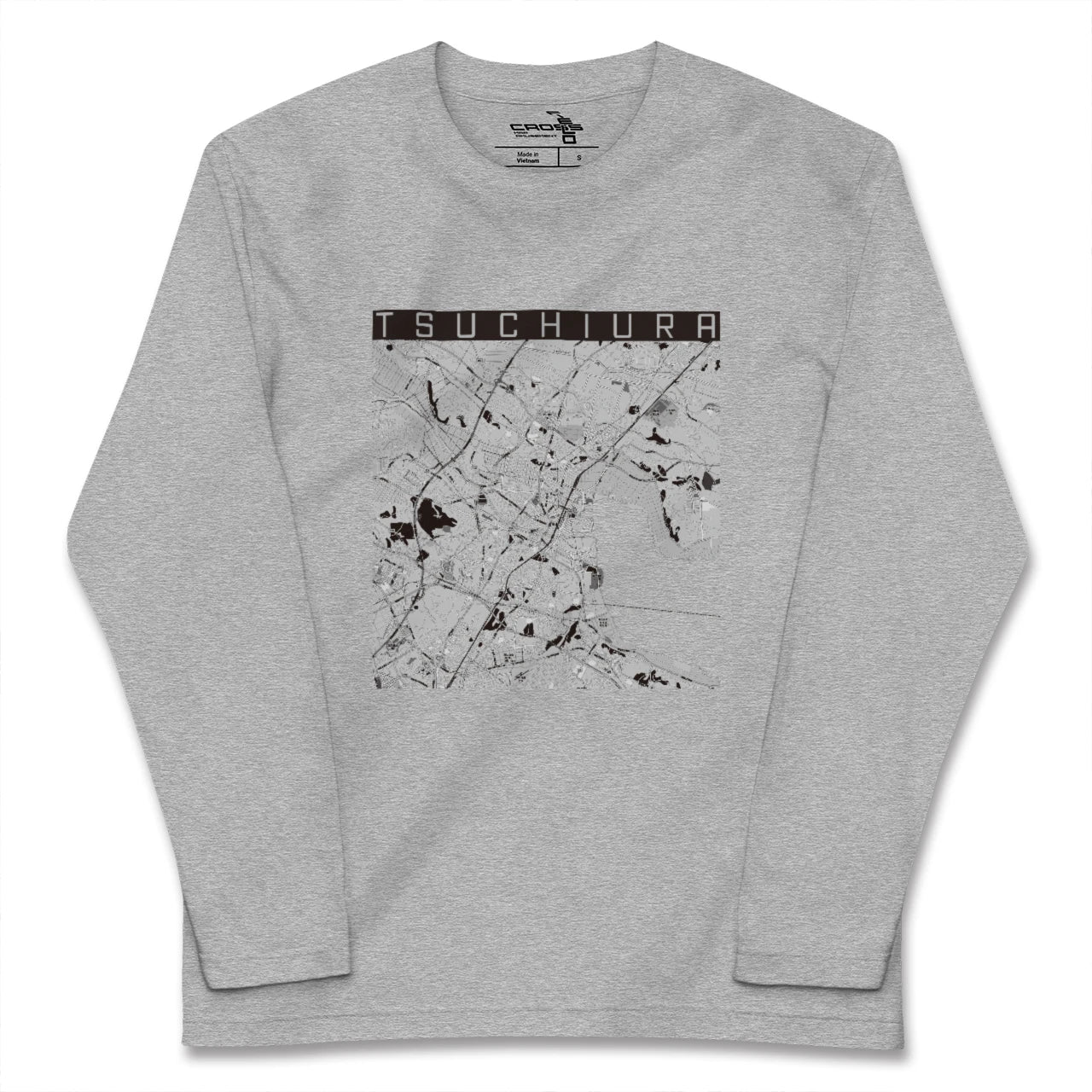 【土浦（茨城県）】地図柄ロングスリーブTシャツ
