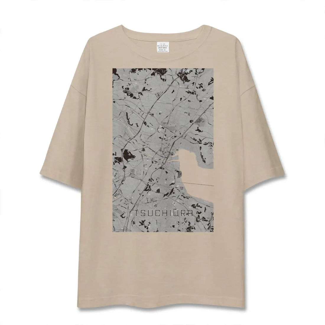 【土浦（茨城県）】地図柄ビッグシルエットTシャツ