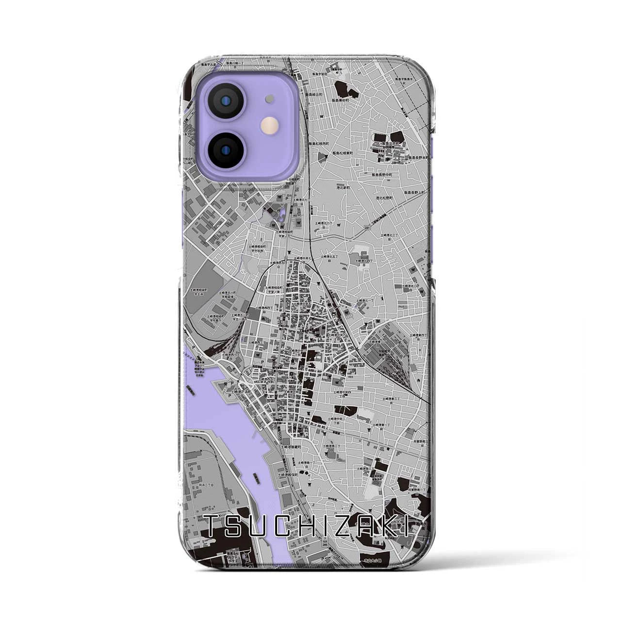 【土崎（秋田県）】地図柄iPhoneケース（クリアタイプ）