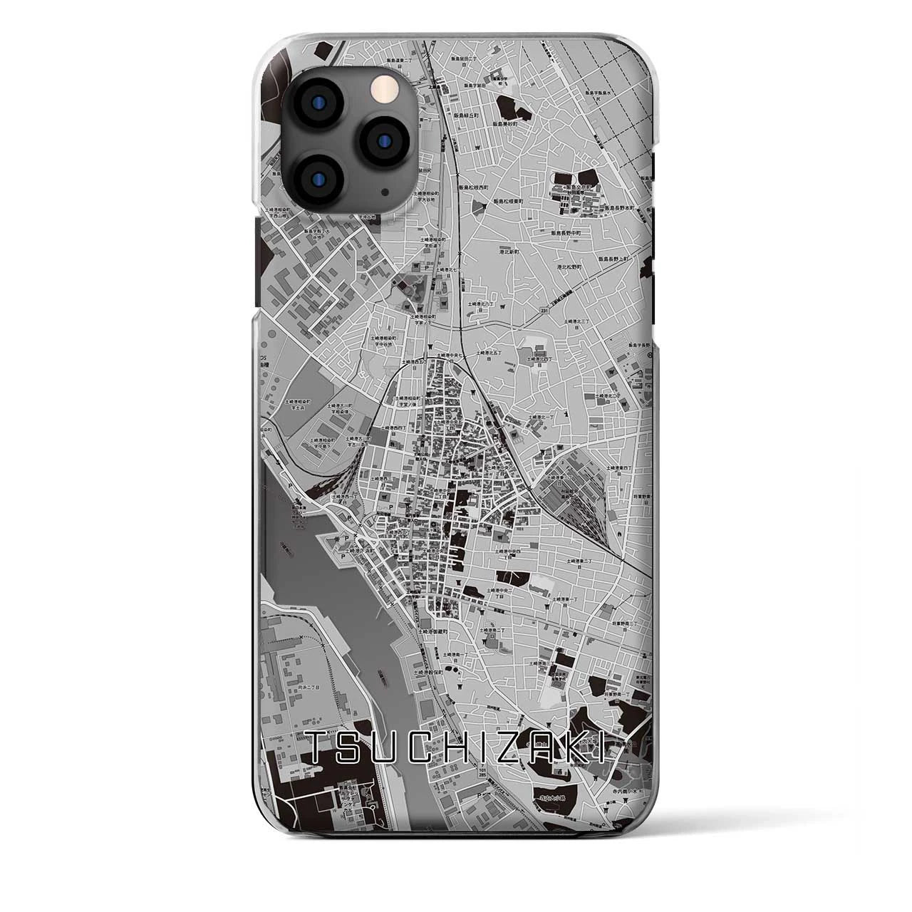 【土崎（秋田県）】地図柄iPhoneケース（クリアタイプ）