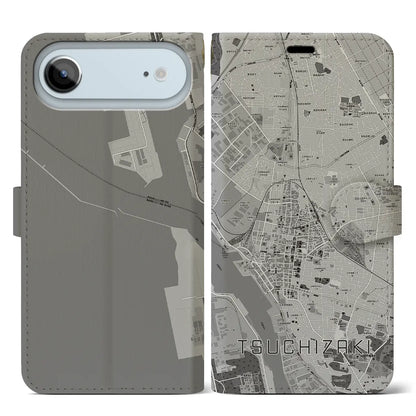 【土崎（秋田県）】地図柄iPhoneケース（手帳タイプ）