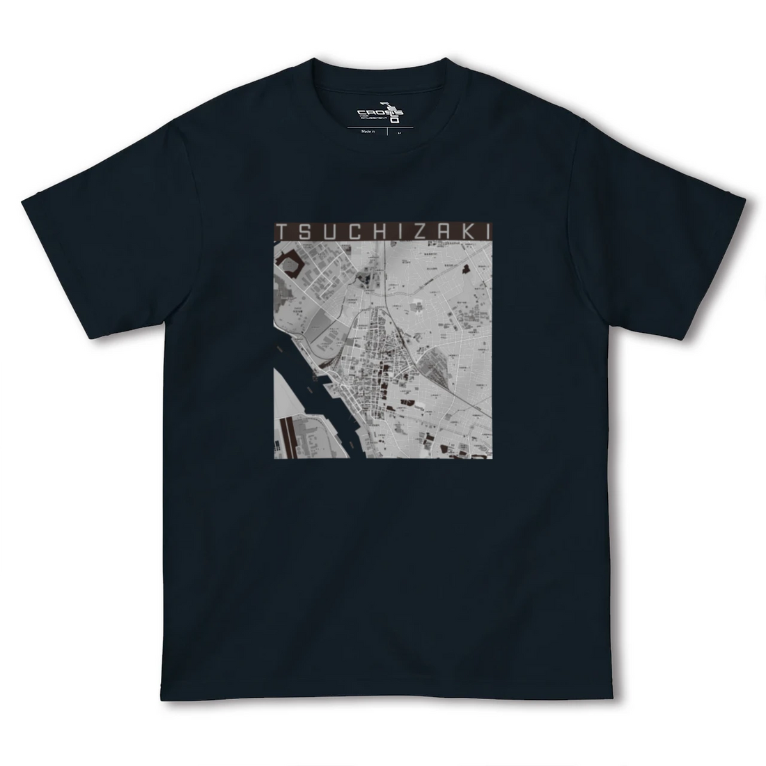 【土崎(秋田県)】地図柄ヘビーウェイトTシャツ