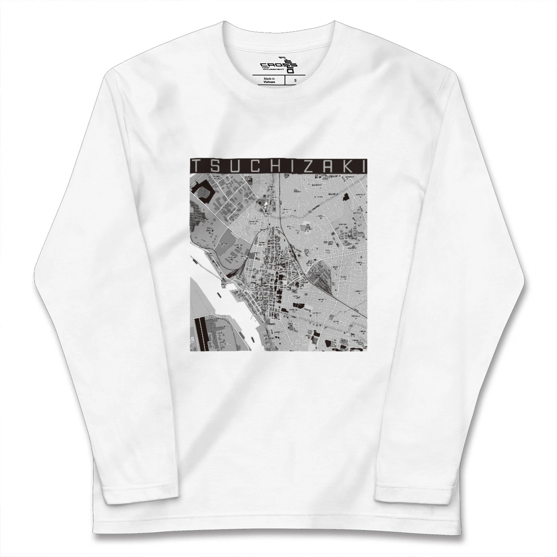 【土崎(秋田県)】地図柄ロングスリーブTシャツ