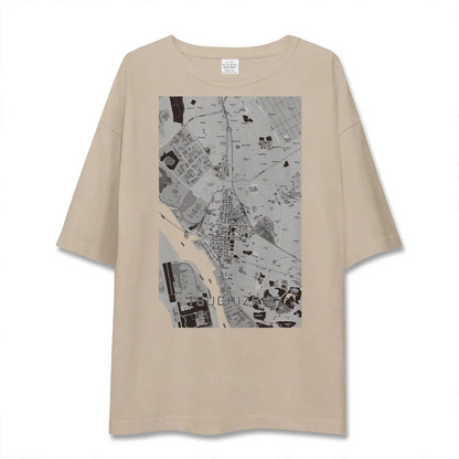 【土崎（秋田県）】地図柄ビッグシルエットTシャツ