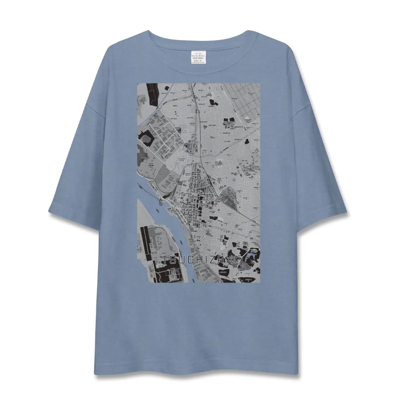 【土崎（秋田県）】地図柄ビッグシルエットTシャツ