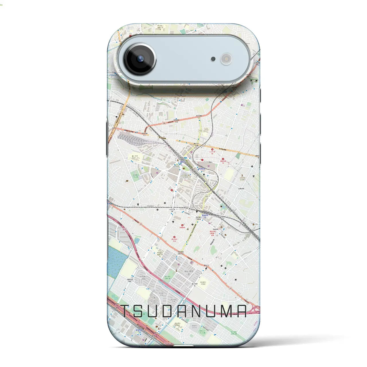 【津田沼（千葉県）】地図柄iPhoneケース（バックカバータイプ）