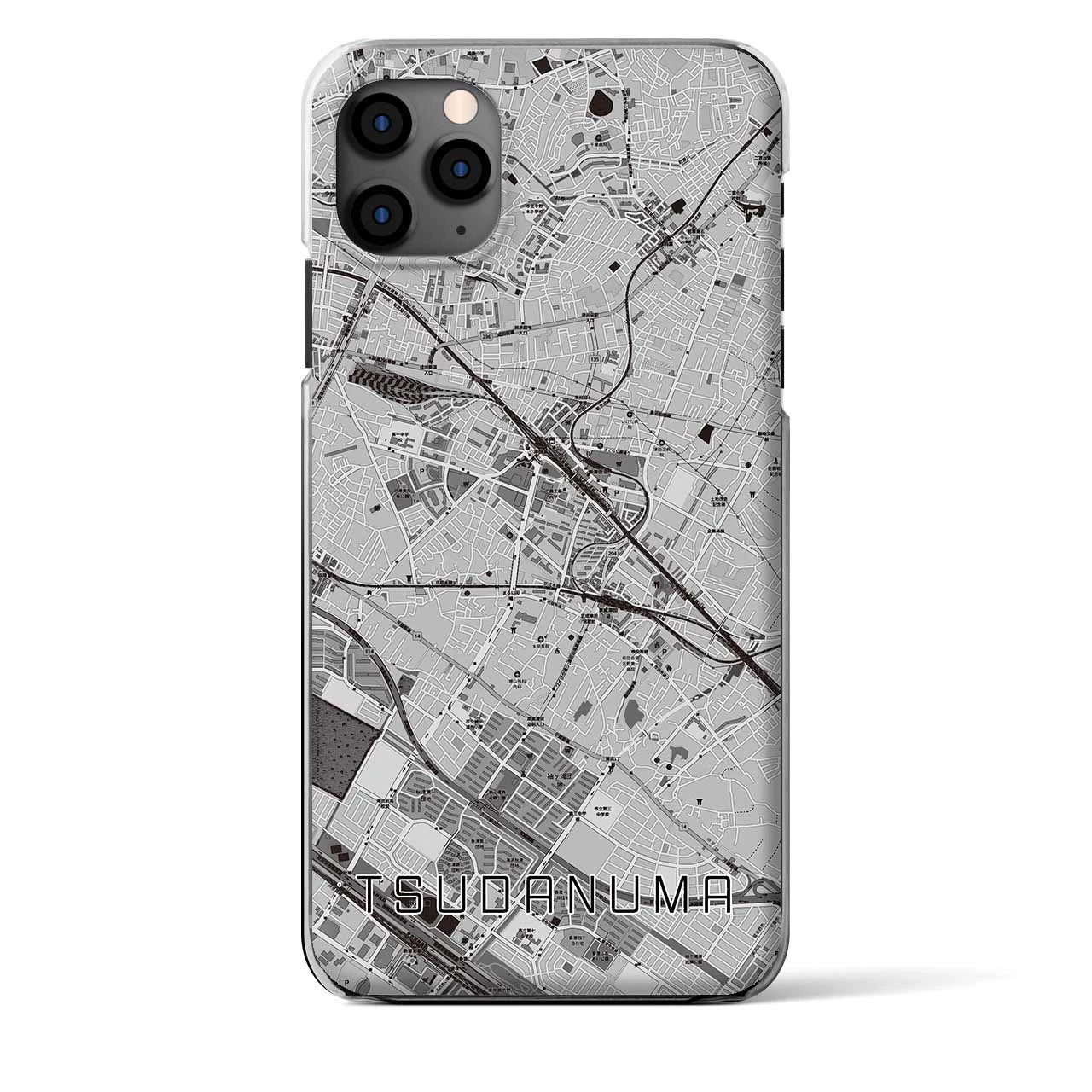 【津田沼（千葉県）】地図柄iPhoneケース（クリアタイプ）