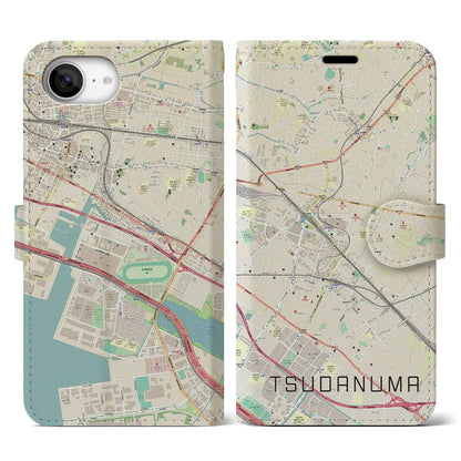 【津田沼（千葉県）】地図柄iPhoneケース（手帳タイプ）