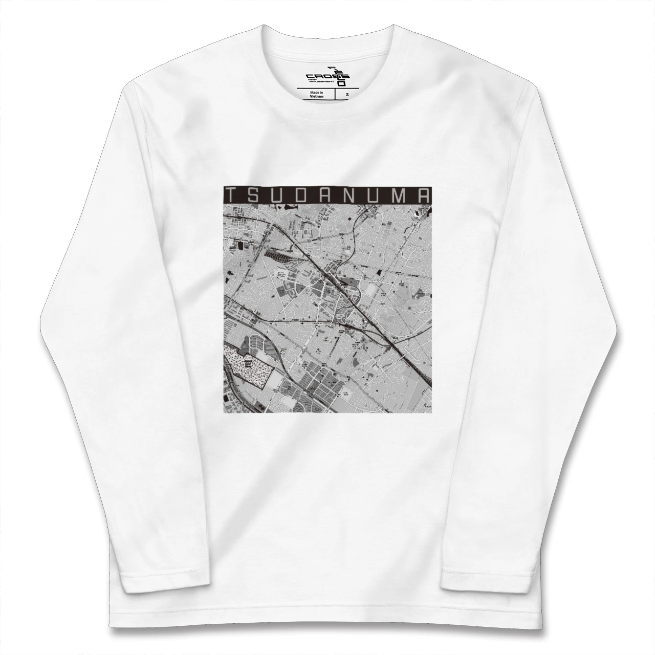 【津田沼（千葉県）】地図柄ロングスリーブTシャツ