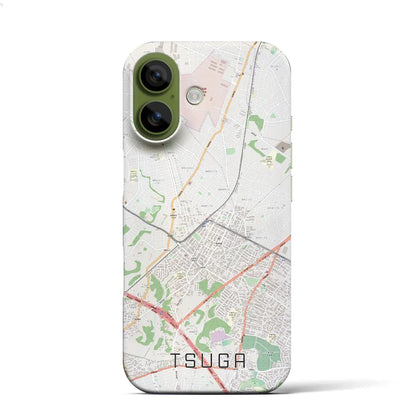 【都賀（千葉県）】地図柄iPhoneケース（バックカバータイプ）