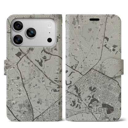 【都賀（千葉県）】地図柄iPhoneケース（手帳タイプ）