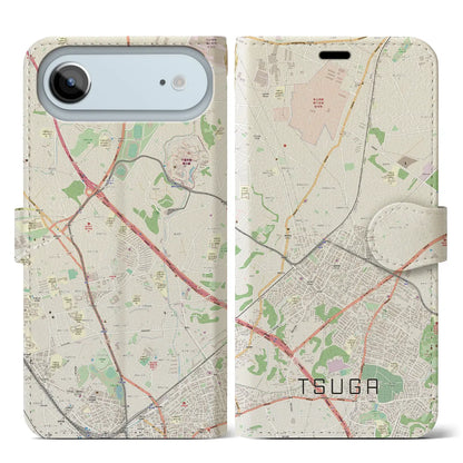 【都賀（千葉県）】地図柄iPhoneケース（手帳タイプ）