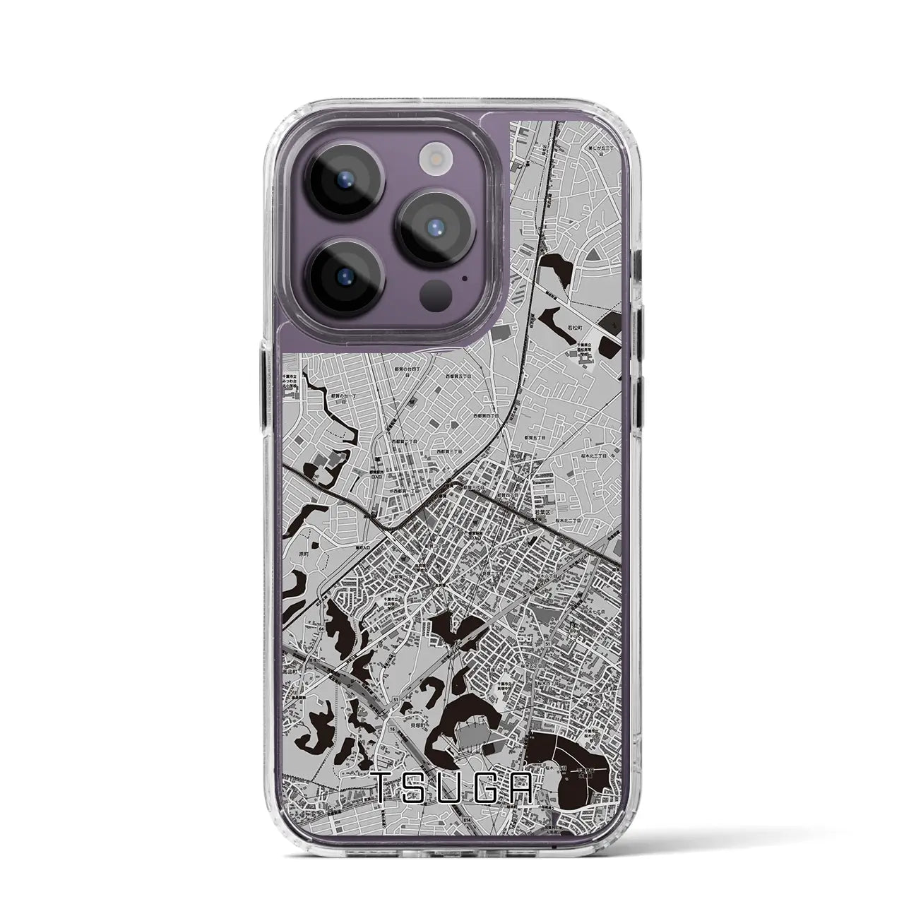 【都賀（千葉県）】地図柄iPhoneケース（MagSafeタイプ）