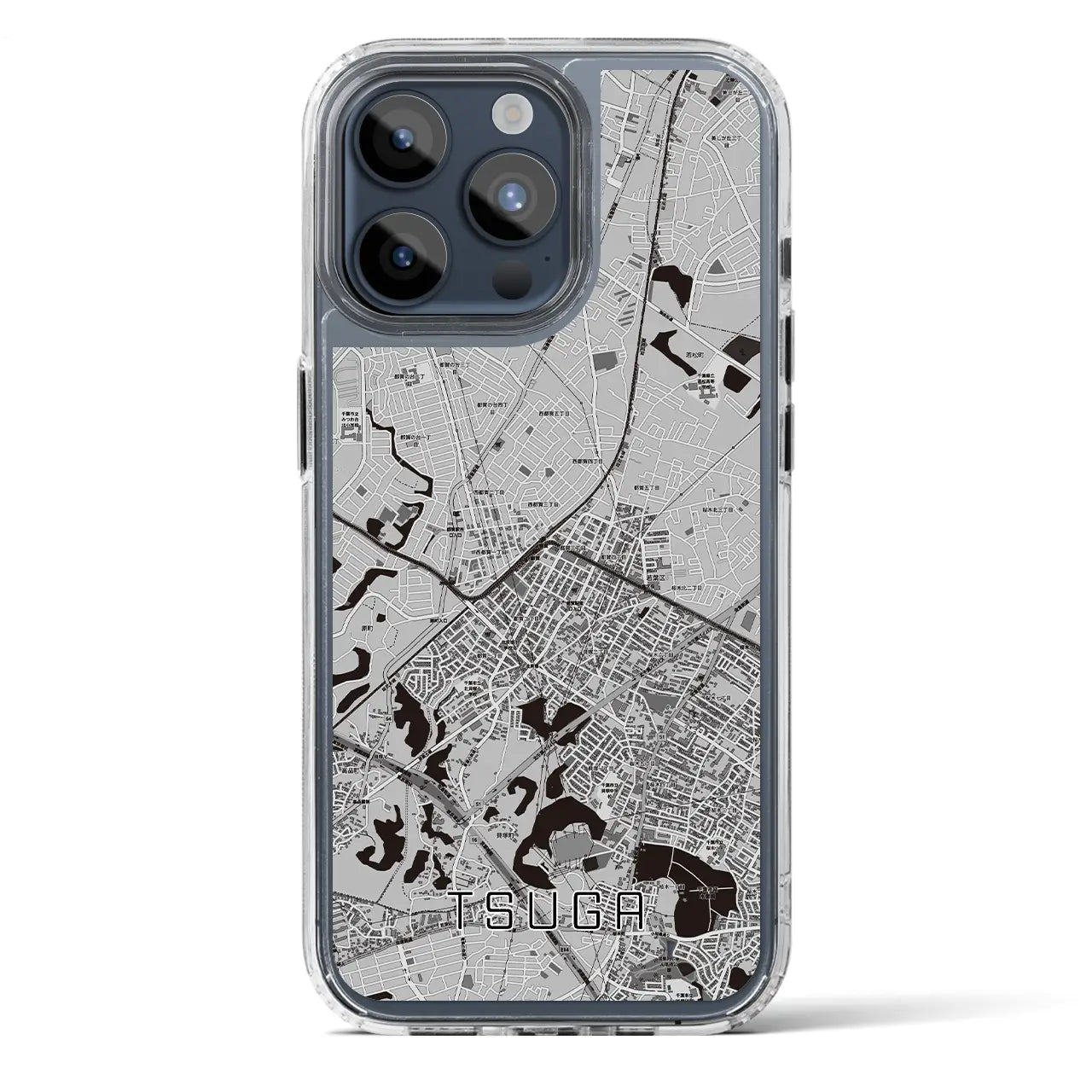 【都賀（千葉県）】地図柄iPhoneケース（MagSafeタイプ）