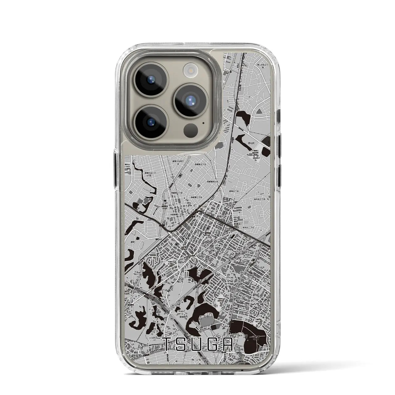 【都賀（千葉県）】地図柄iPhoneケース（MagSafeタイプ）