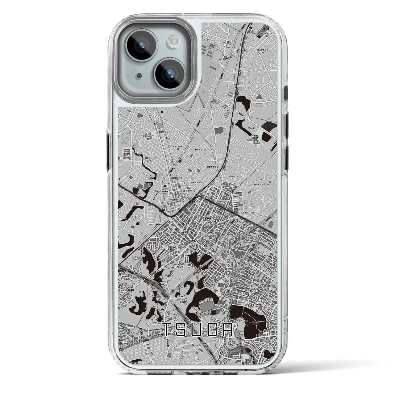 【都賀（千葉県）】地図柄iPhoneケース（MagSafeタイプ）