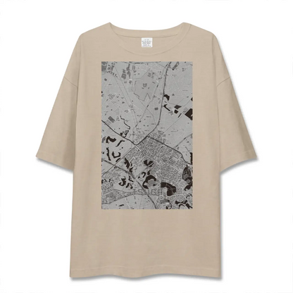 【都賀（千葉県）】地図柄ビッグシルエットTシャツ