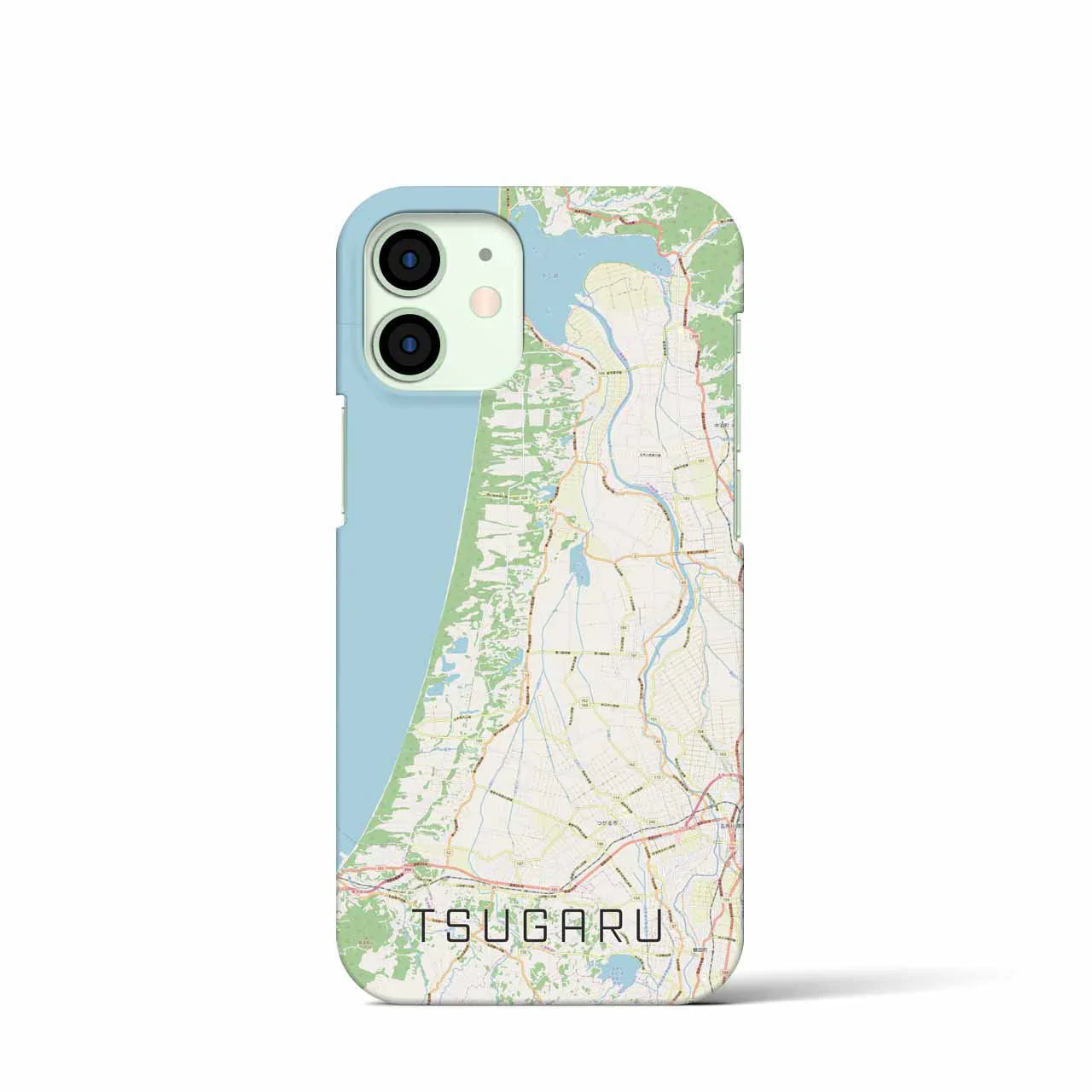 【つがる（青森県）】地図柄iPhoneケース（バックカバータイプ）