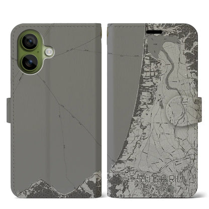 【つがる（青森県）】地図柄iPhoneケース（手帳タイプ）