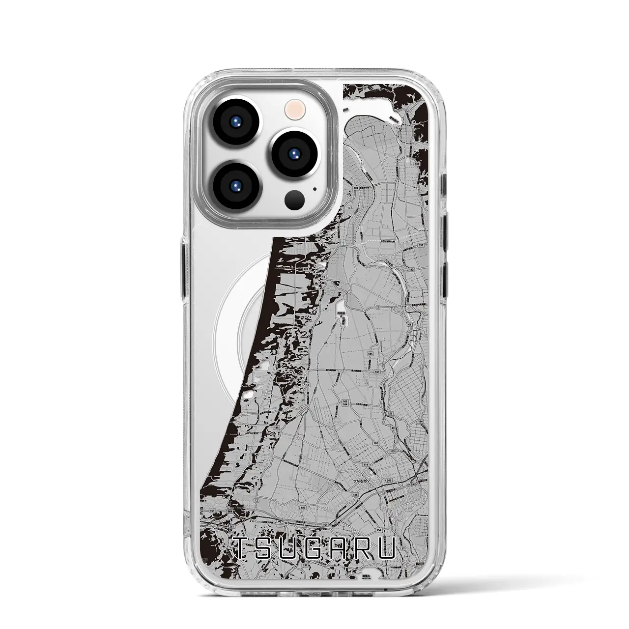 【つがる（青森県）】地図柄iPhoneケース（MagSafeタイプ）