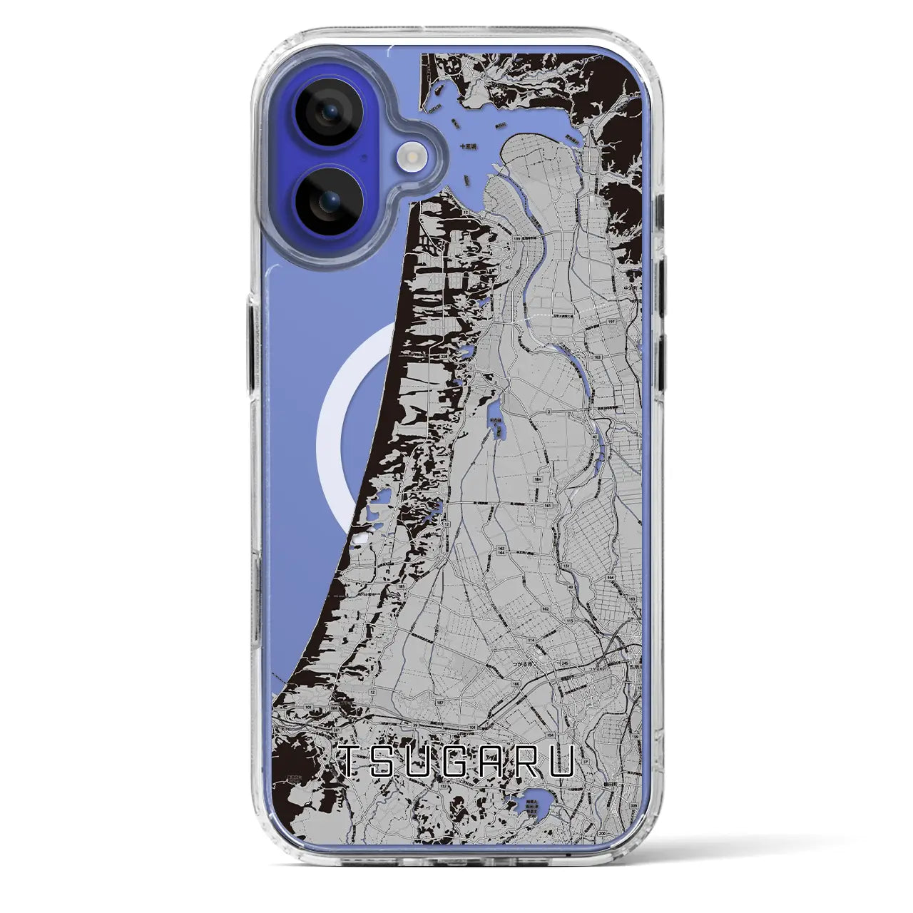 【つがる（青森県）】地図柄iPhoneケース（MagSafeタイプ）