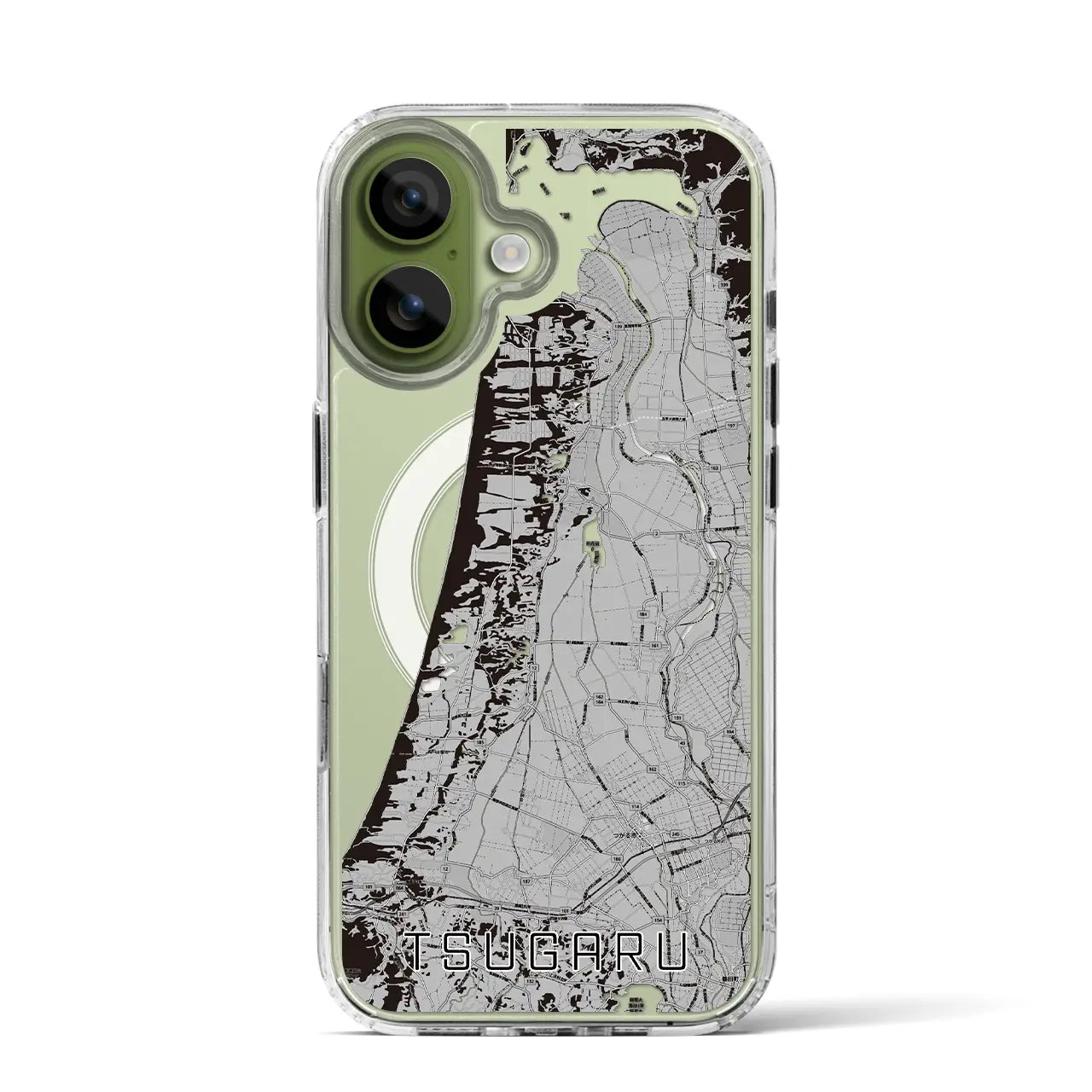 【つがる（青森県）】地図柄iPhoneケース（MagSafeタイプ）