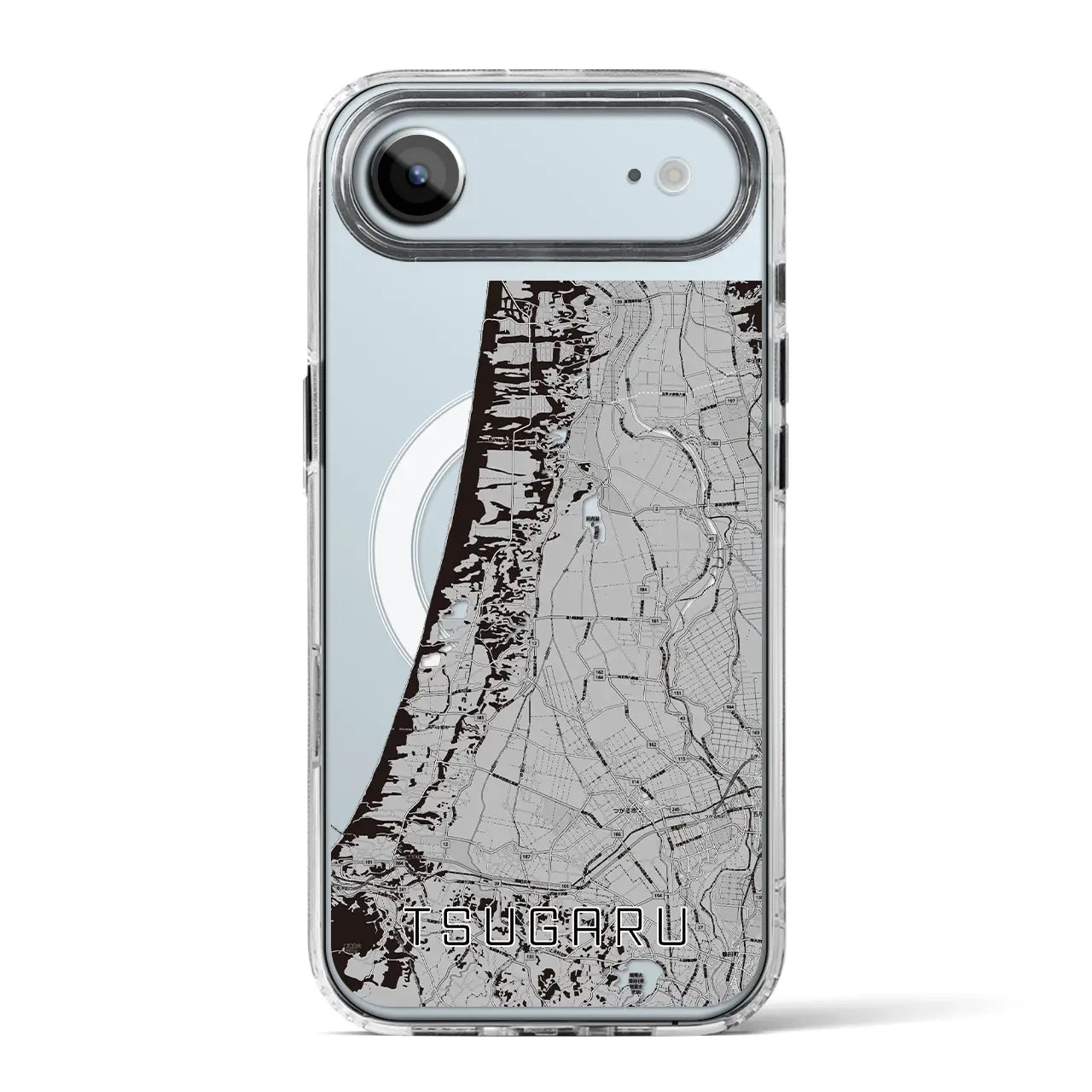 【つがる（青森県）】地図柄iPhoneケース（MagSafeタイプ）