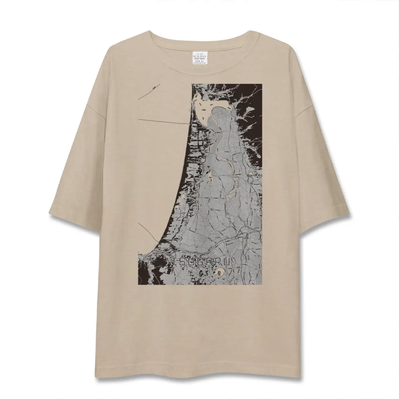 【つがる（青森県）】地図柄ビッグシルエットTシャツ