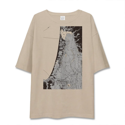 【つがる（青森県）】地図柄ビッグシルエットTシャツ