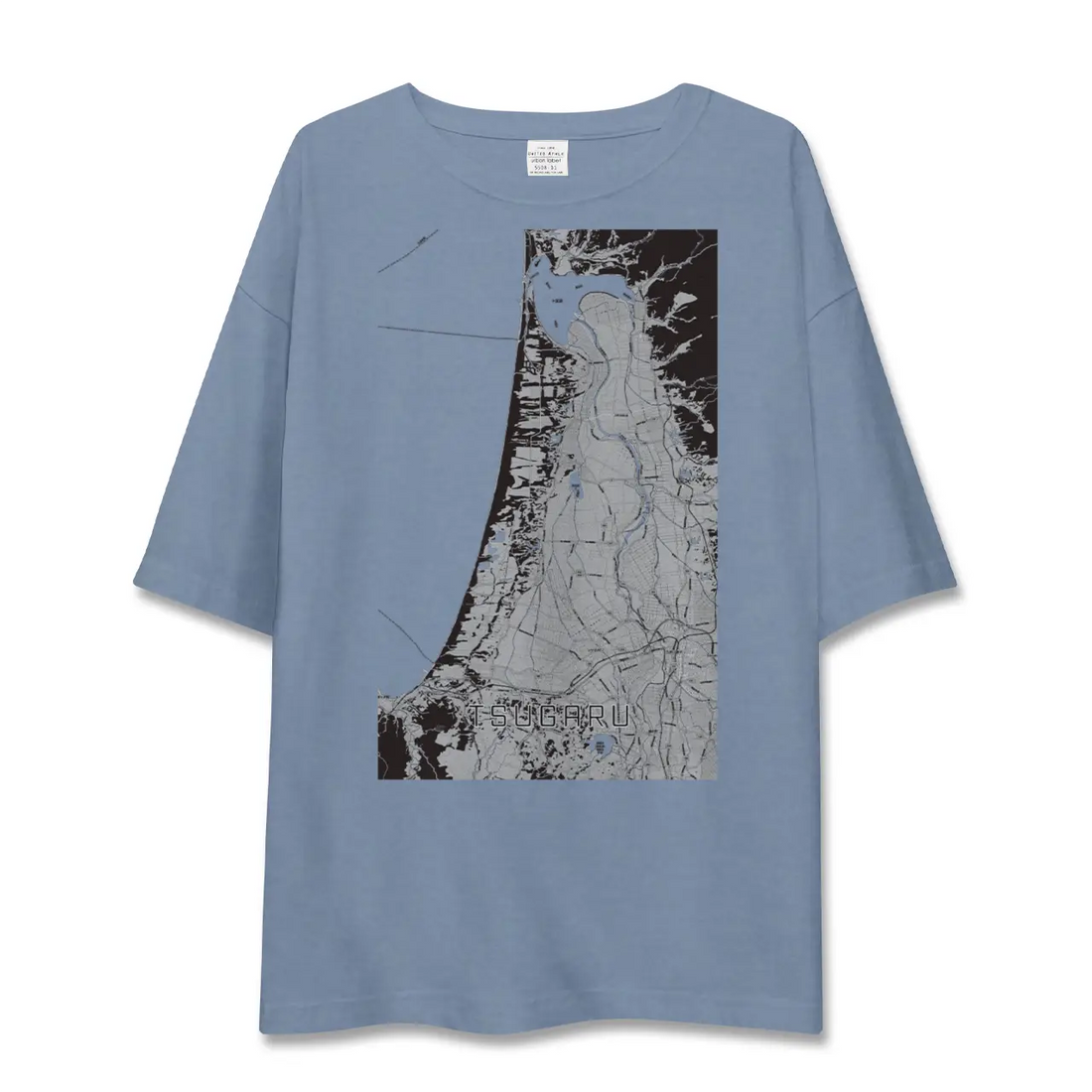 【つがる（青森県）】地図柄ビッグシルエットTシャツ