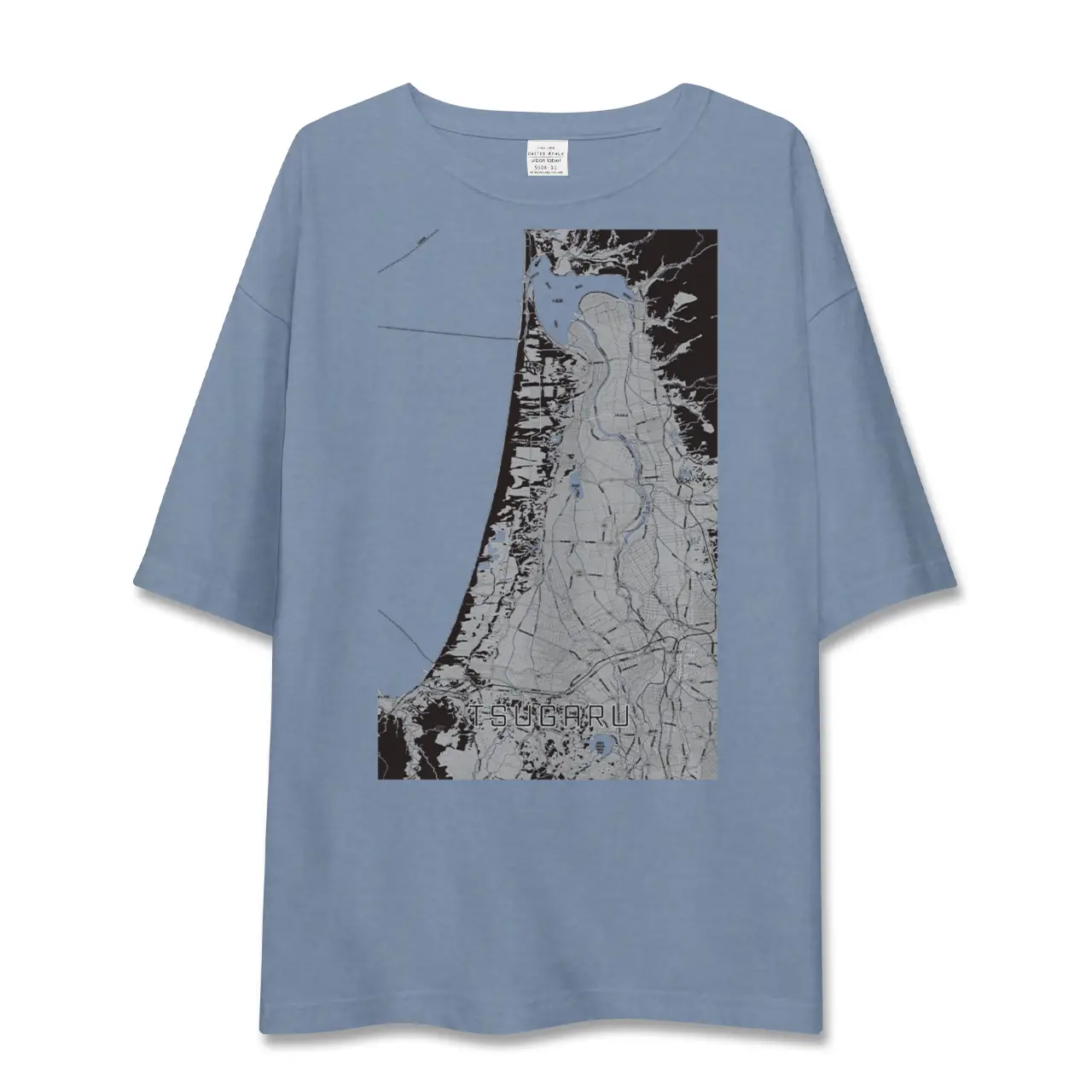 【つがる（青森県）】地図柄ビッグシルエットTシャツ