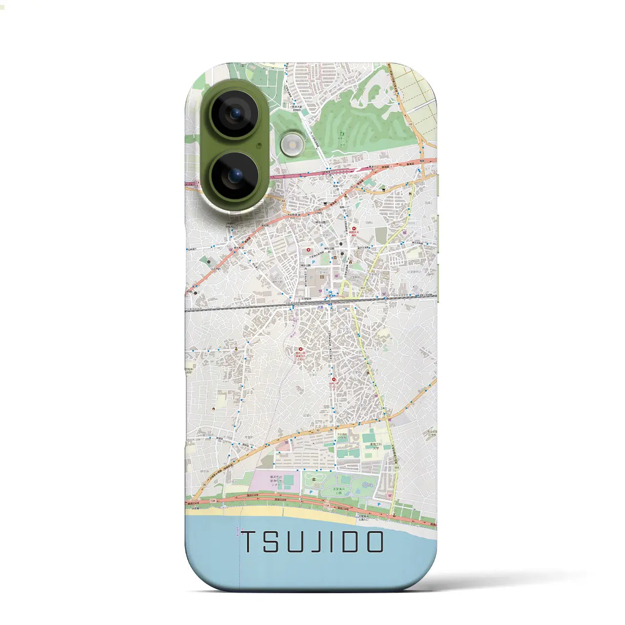 【辻堂（神奈川県）】地図柄iPhoneケース（バックカバータイプ）