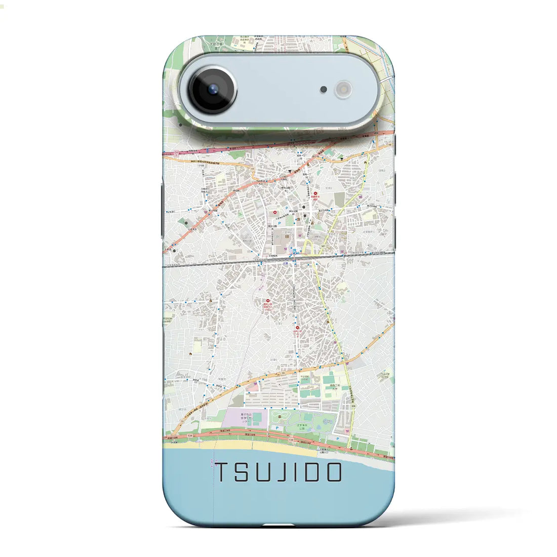 【辻堂(神奈川県)】地図柄iPhoneケース(バックカバータイプ)ブラック・iPhone 17 Pro Max 用