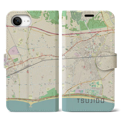 【辻堂（神奈川県）】地図柄iPhoneケース（手帳タイプ）