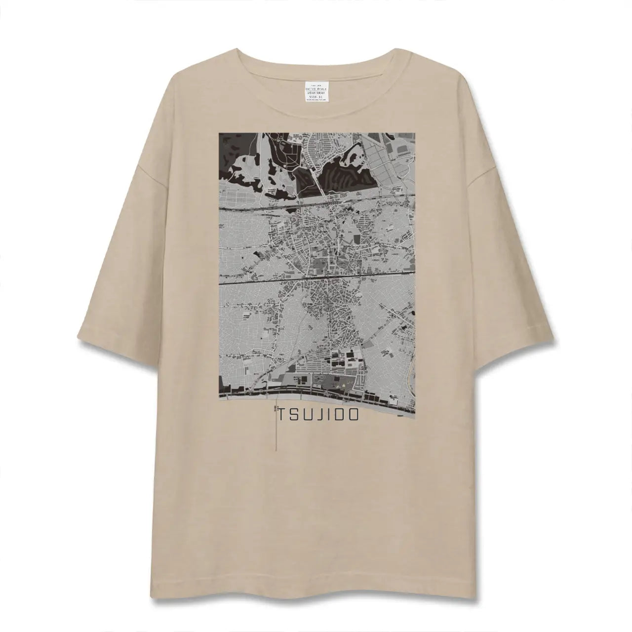 【辻堂（神奈川県）】地図柄ビッグシルエットTシャツ