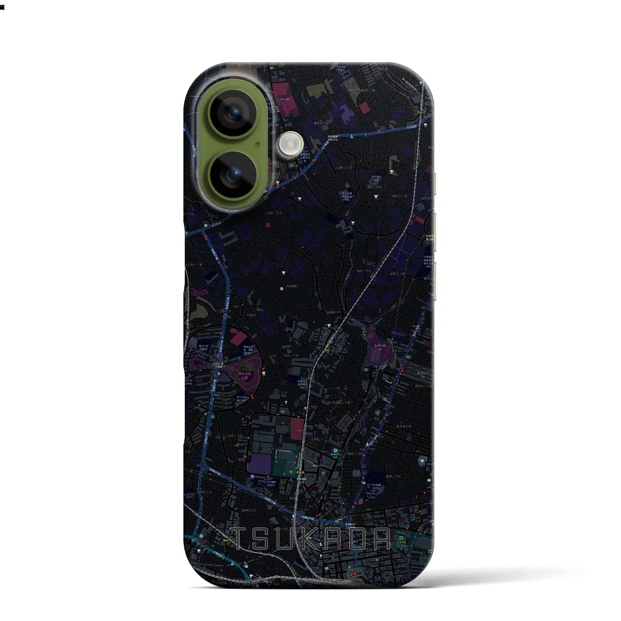 【塚田（千葉県）】地図柄iPhoneケース（バックカバータイプ）